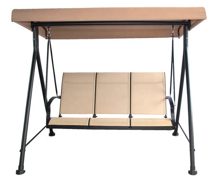 Beige Patio Swing Bench