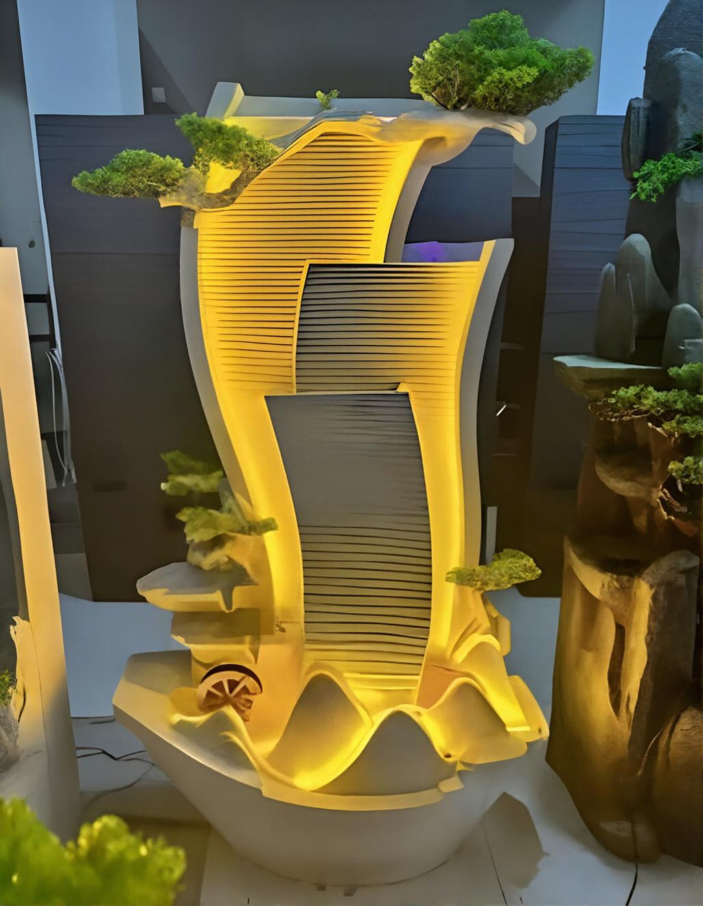 Triple Wave Nature Waterfall