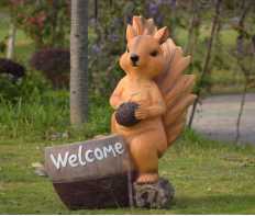 Welcome Sign Squirrels