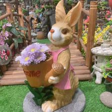 Brown flower pot bunnies