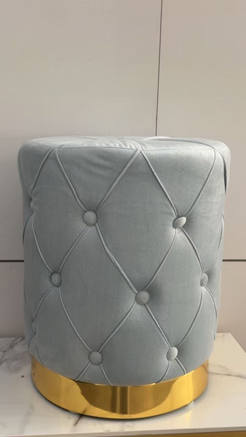 Button Vanity Stool