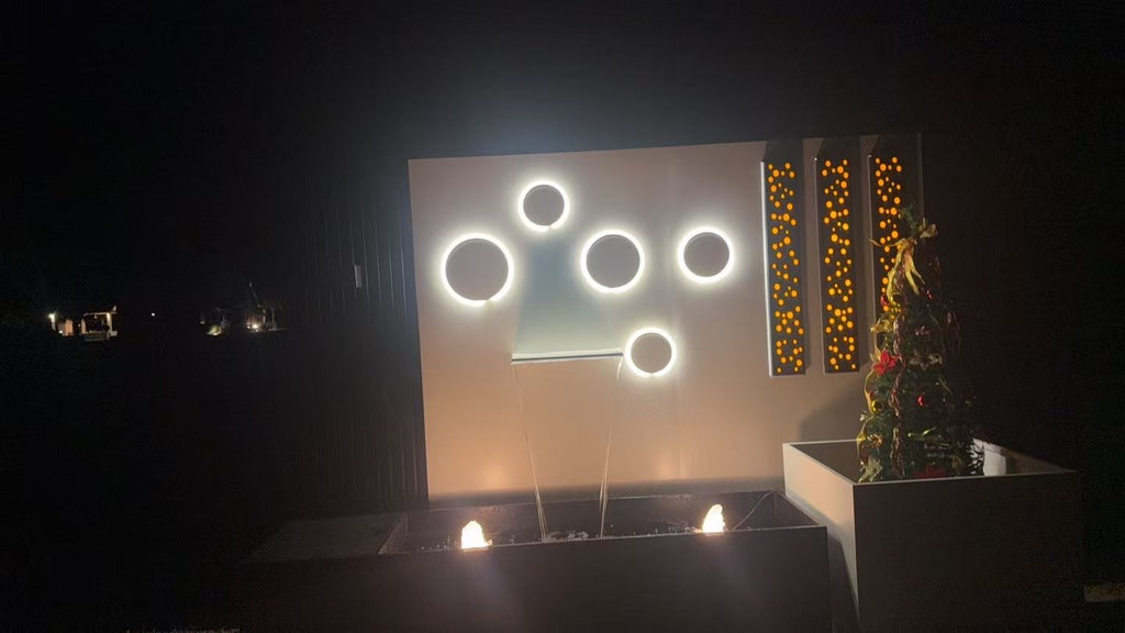 Glowing Circle Wall Fountain