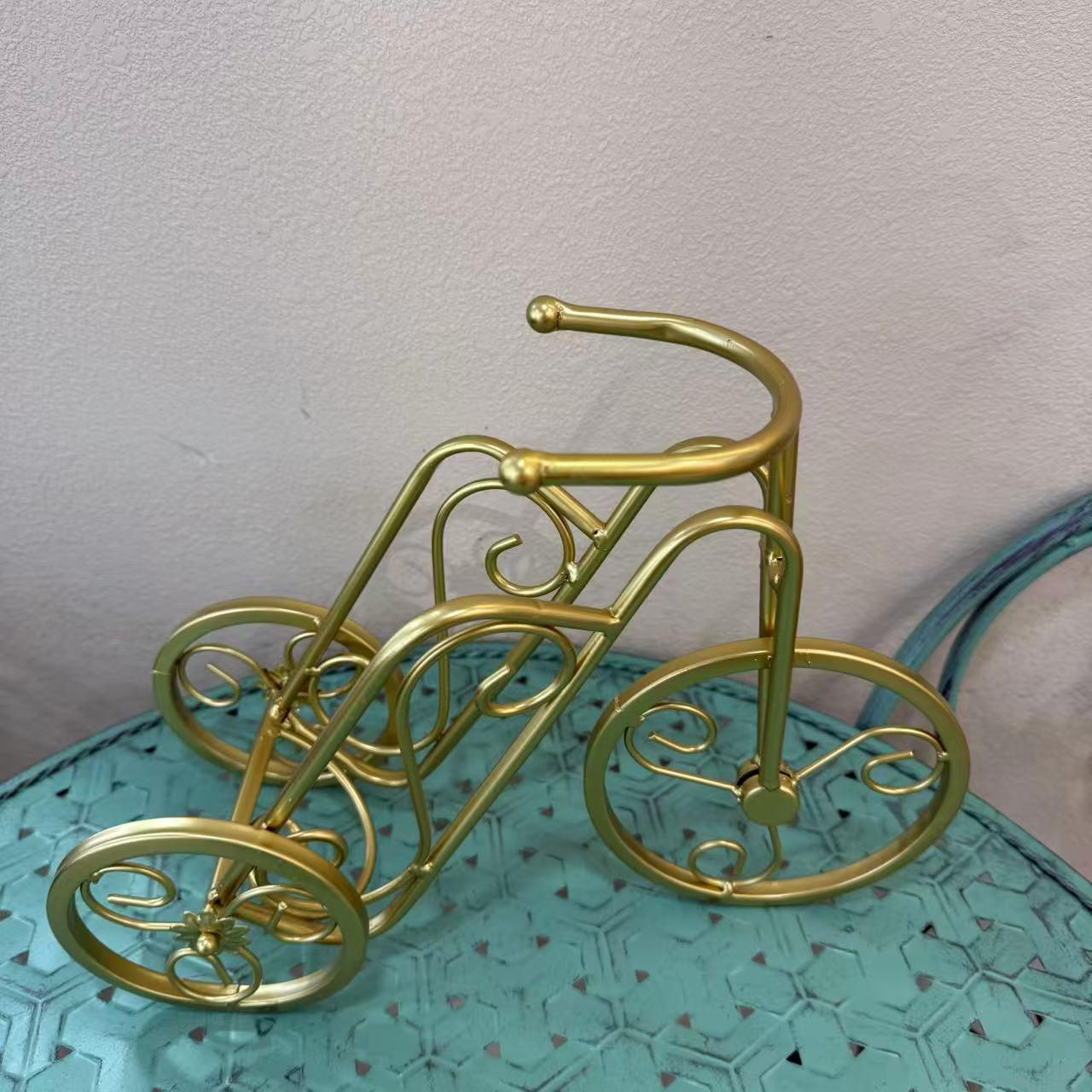 Golden Tricycle Decor