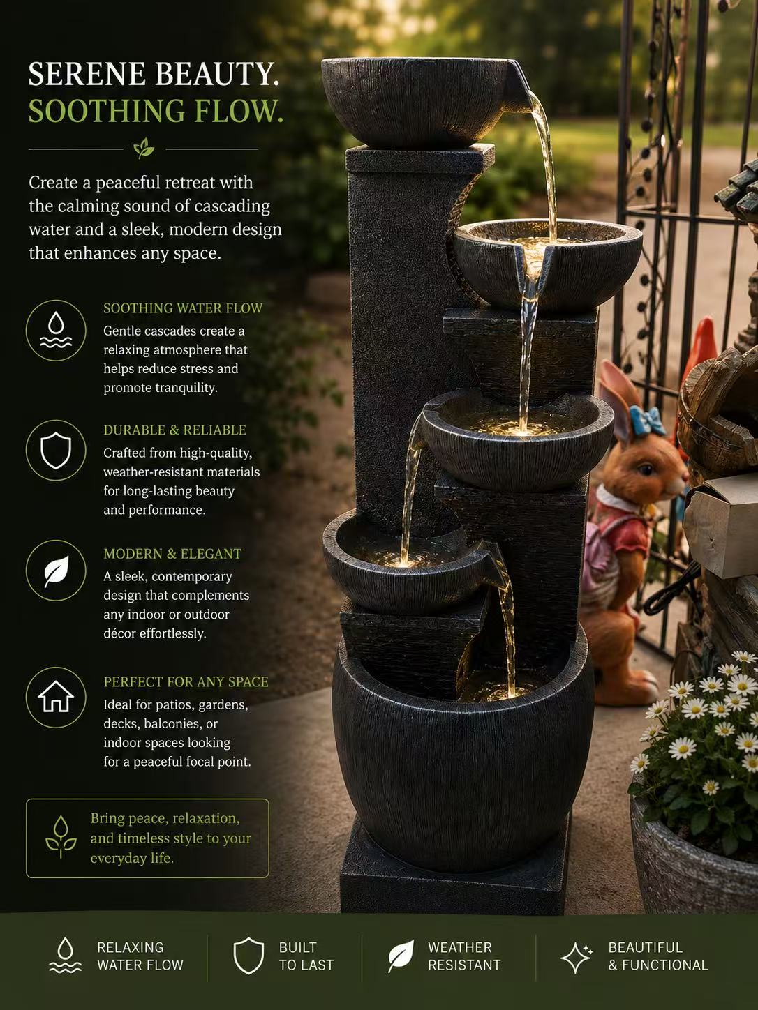 Dark Resin Fountain
