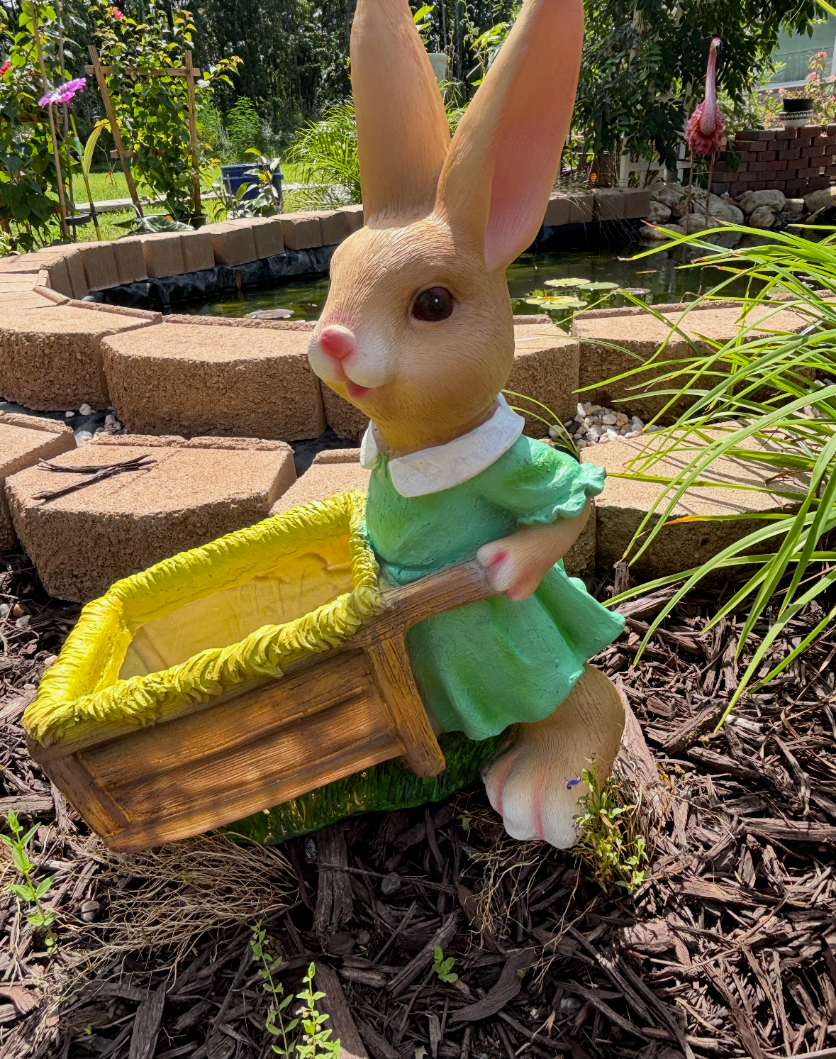 Acrylic Bunny Wheel Barrow