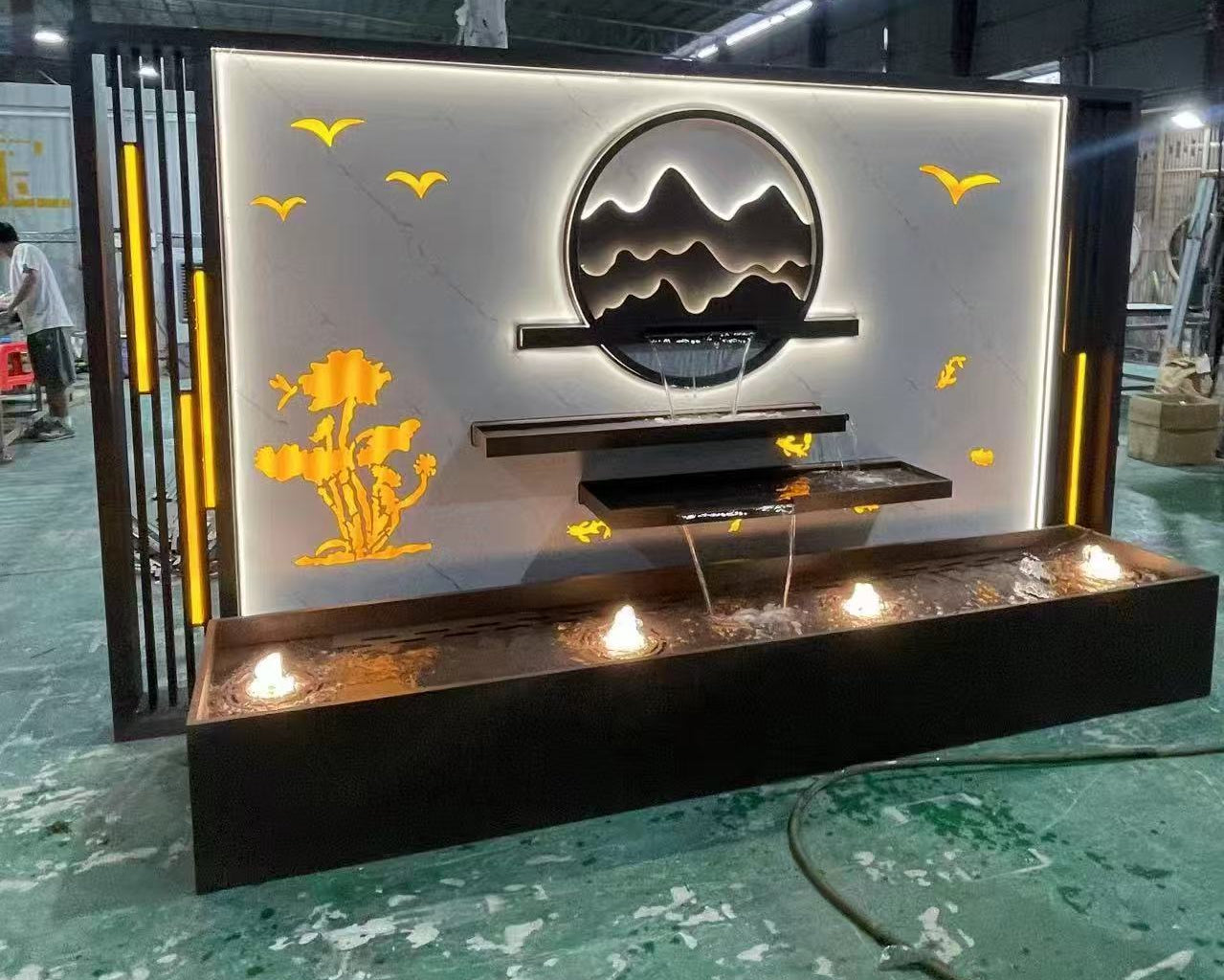 Layered Nature Graphic Fountain