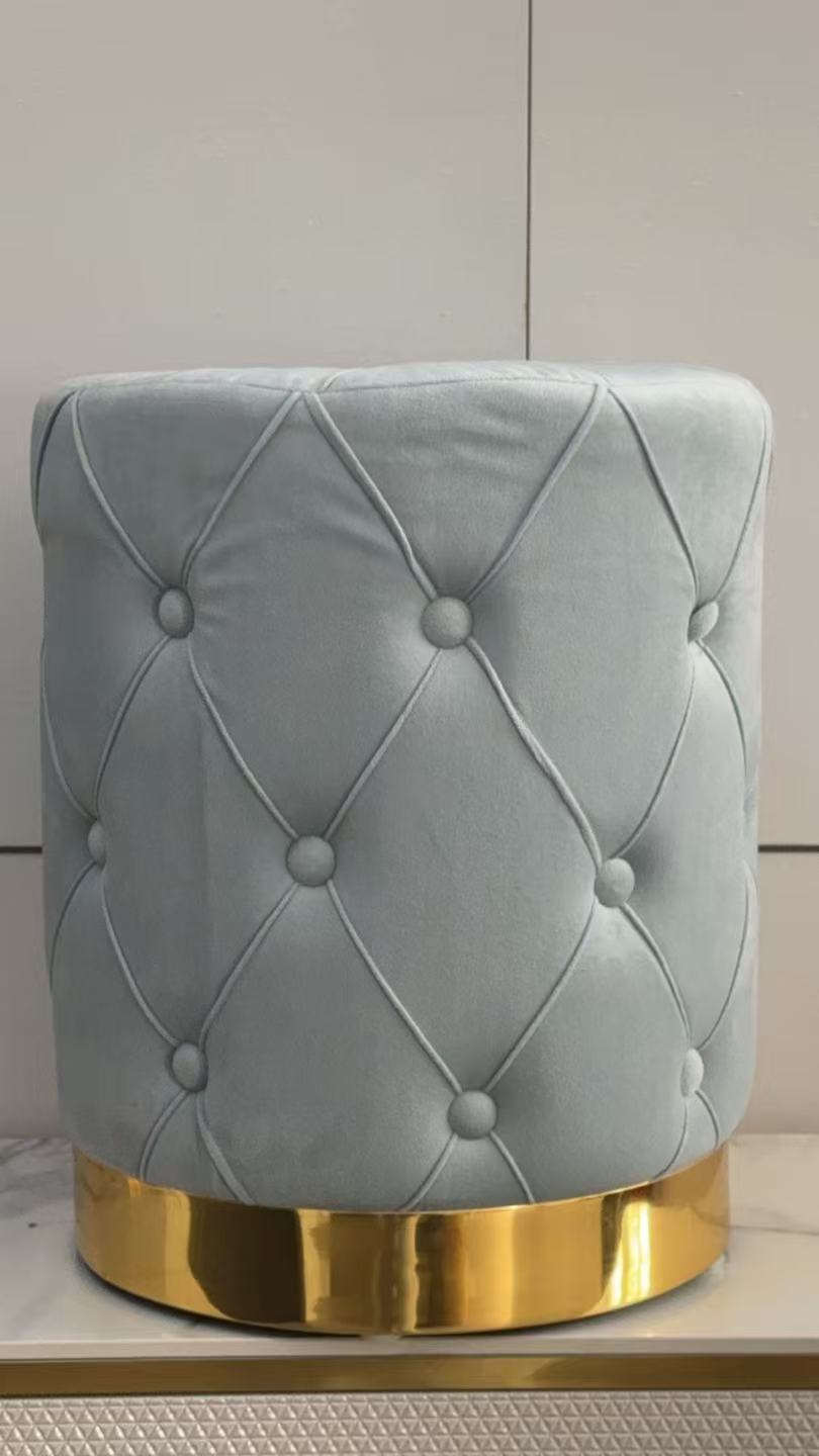 Button Vanity Stool