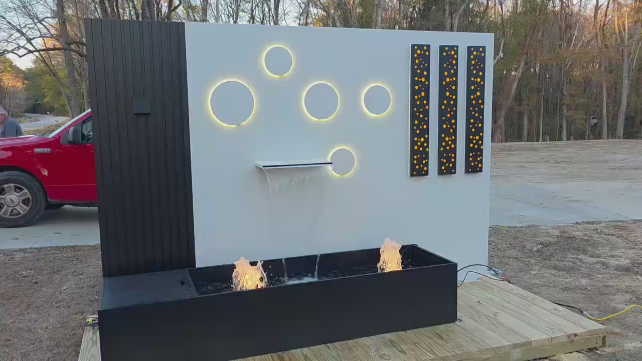 Glowing Circle Wall Fountain